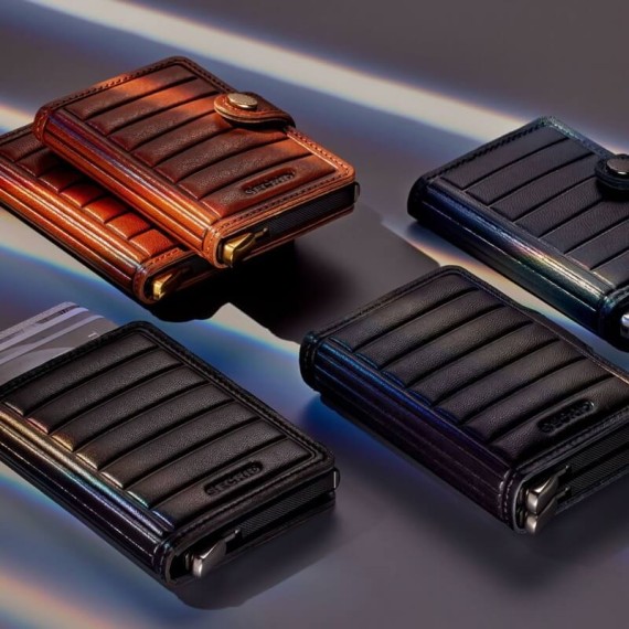 Carteira SECRID Premium Twinwallet Emboss Lines Black | Ref. 297.TEL-B