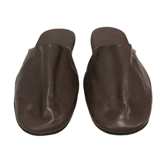 Chinelos de Viagem c/ Bolsa em Pele N.º 43 JOSEPH LOUIS Castanho | Ref. 318.023/2119C43