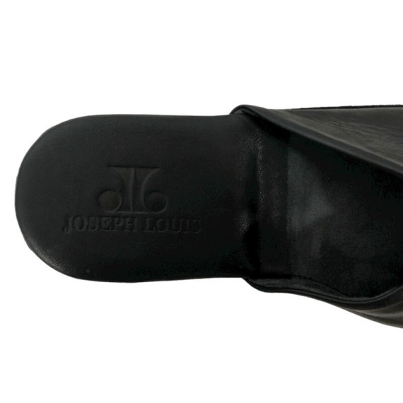 Chinelos de Viagem c/ Bolsa em Pele N.º 42 JOSEPH LOUIS Preto | Ref. 318.023/2119P42
