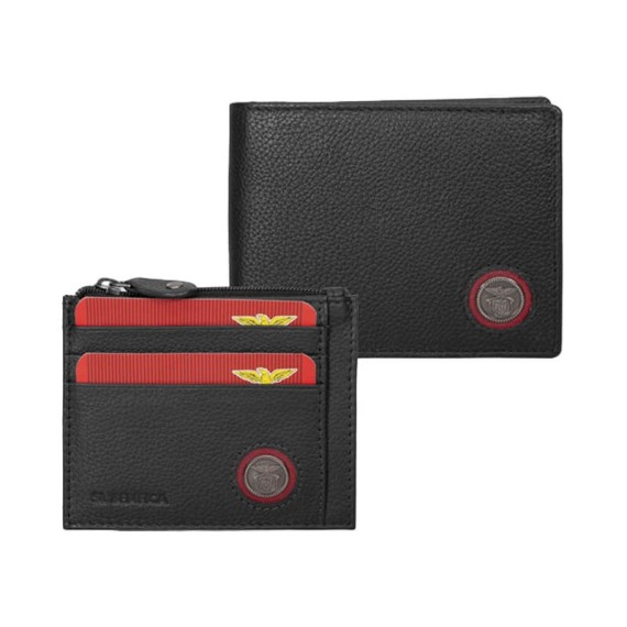 Conjunto Carteira + Porta-Cartões BENFICA 1121 Preto | Ref. 254.SLB1121P