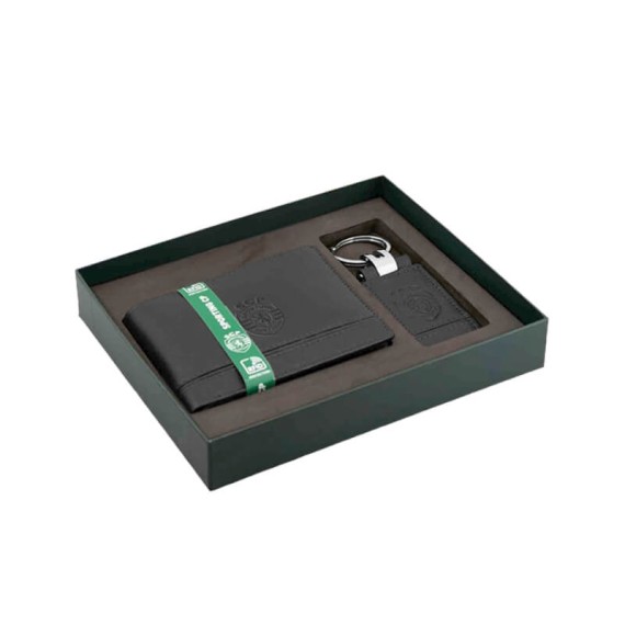 Conjunto Carteira + Porta-Chaves SPORTING 3126 Preto | Ref. 254.SCP3126P