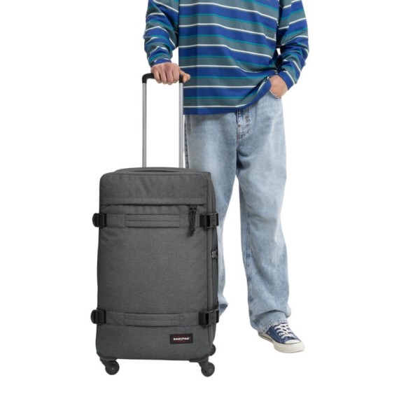 Mala de Viagem / Trolley Médio 70cm 4R EASTPAK Transit'R 4 Black Denim | Ref. 267.BFJ77H