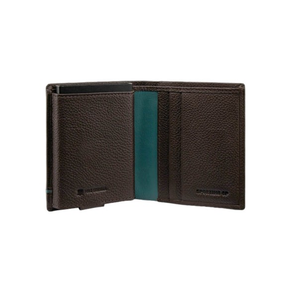 Porta-Cartões c/ Ejetor SPORTING 3189 Castanho | Ref. 254.SCP3189C