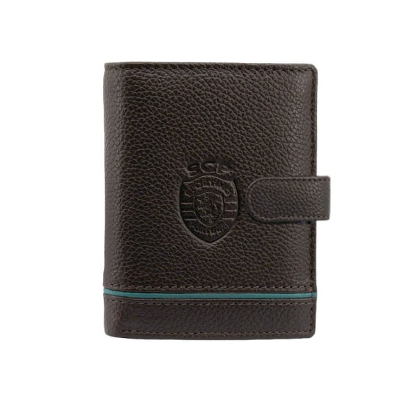 Porta-Cartões c/ Ejetor SPORTING 3189 Castanho | Ref. 254.SCP3189C