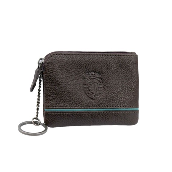 Porta-Moedas c/ Anel para Chaves SPORTING 3188 Castanho | Ref. 254.SCP3188C