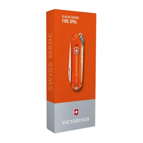 Canivete 58mm VICTORINOX Classic SD Transparente Fire Opal | Ref. 320.06223.T82G