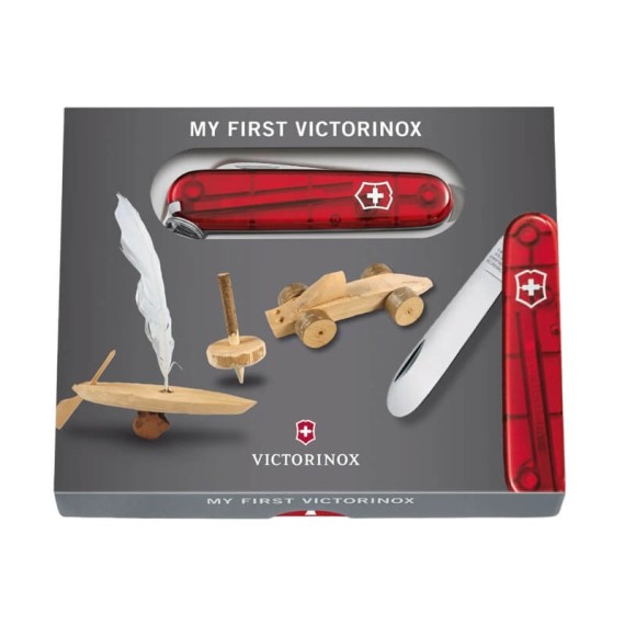 Canivete 84mm VICTORINOX My First Transparente Vermelho | Ref. 320.02373.T