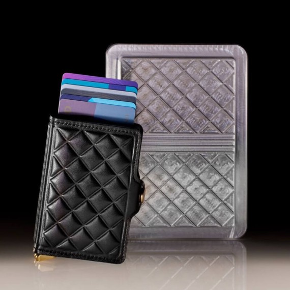 Carteira SECRID Premium Miniwallet Emboss Diamond Black | Ref. 297.MED-B