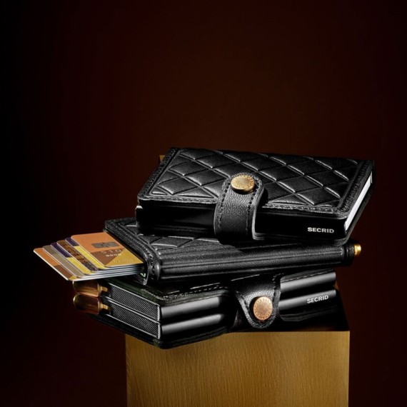 Carteira SECRID Premium Twinwallet Emboss Diamond Black | Ref. 297.TED-B