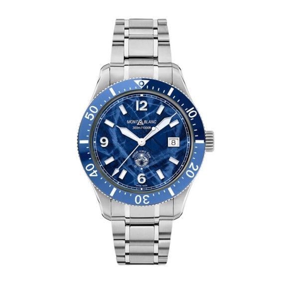Relógio MONTBLANC 1858 Iced Sea Automatic Date 41mm Azul | Ref. 238.129369