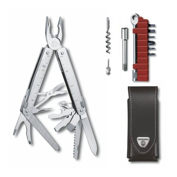 Alicate Swiss Tool X Plus Catraca VICTORINOX com Bolsa de Pele | Ref. 320.30339.L