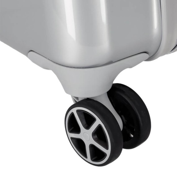 Mala de Cabine / Trolley 55cm 4R STITCH Disney 100 Prata | Ref. 186.3659321