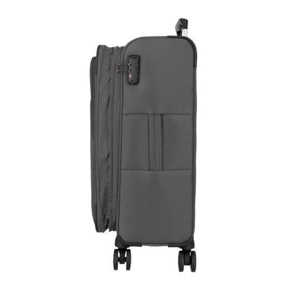 Mala de Viagem / Trolley Médio 66cm 4R Exp. MOVOM Atlanta Cinza | Ref. 186.5318723