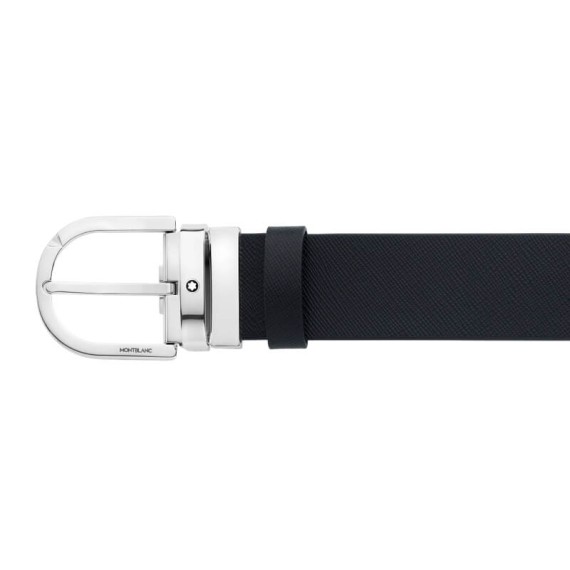 Cinto Clássico de Couro MONTBLANC Reversível 35mm Preto/Bordô | Ref. 238.131176