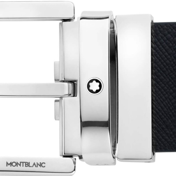 Cinto Clássico de Couro MONTBLANC Reversível 35mm Preto/Bordô | Ref. 238.131176