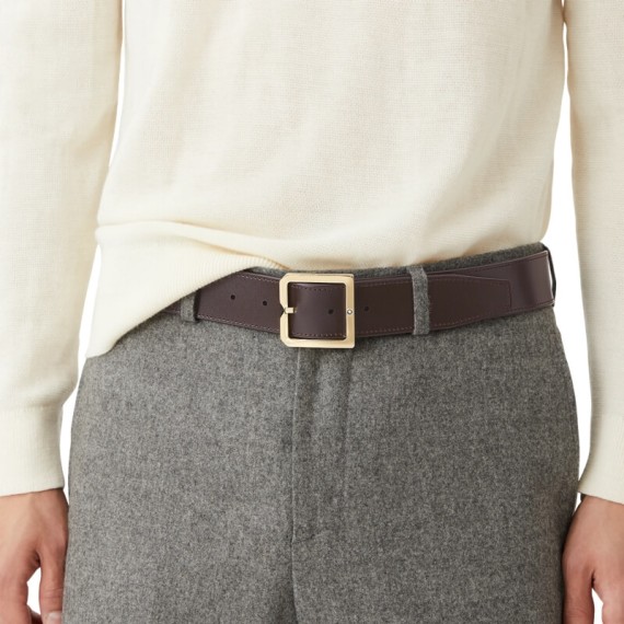 Cinto Clássico MONTBLANC Reversível 40mm Castanho Escuro/Cinza | Ref. 238.131165