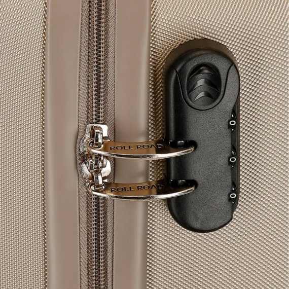 Mala de Cabine / Trolley 55cm 4 Rodas Exp. ROLL ROAD Flex Champanhe | Ref. 186.5848669 Mala de Cabine / Trolley 55cm 4 Rodas Exp. ROLL ROAD Flex Champanhe | Ref. 186.5848669