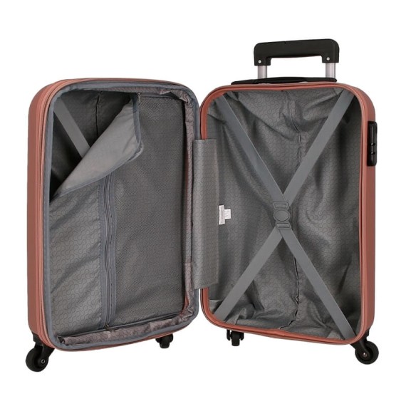 Mala de Cabine / Trolley 55cm 4 Rodas Exp. ROLL ROAD Flex Rosa Nude | Ref. 186.584866C