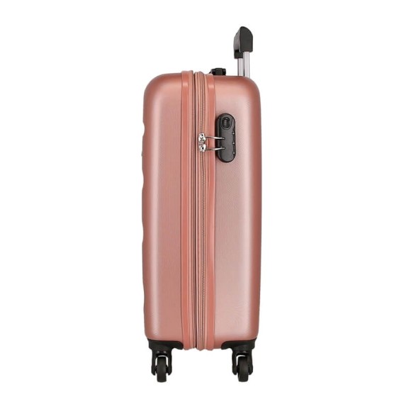 Mala de Cabine / Trolley 55cm 4 Rodas Exp. ROLL ROAD Flex Rosa Nude | Ref. 186.584866C