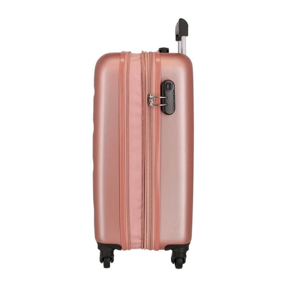 Mala de Cabine / Trolley 55cm 4 Rodas Exp. ROLL ROAD Flex Rosa Nude | Ref. 186.584866C