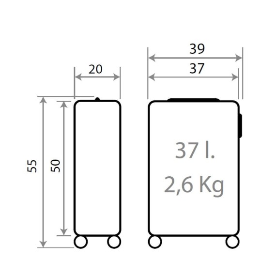 Mala de Cabine / Trolley 55cm 4R MOVOM Inari Azul Marinho | Ref. 186.5329122