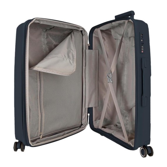 Mala de Viagem / Trolley Grande 78cm 4R Exp. MOVOM Inari Preta | Ref. 186.5329322