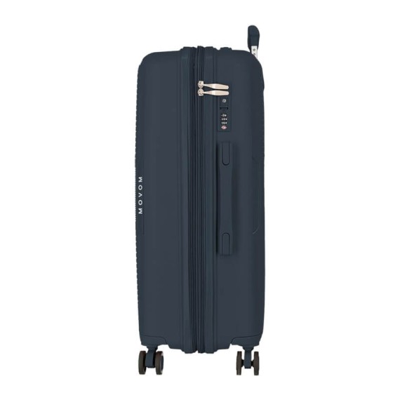 Mala de Viagem / Trolley Grande 78cm 4R Exp. MOVOM Inari Preta | Ref. 186.5329322