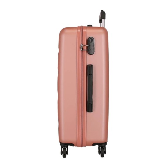 Mala de Viagem / Trolley Médio 65cm 4R ROLL ROAD Flex Rosa Nude | Ref. 186.584946CB