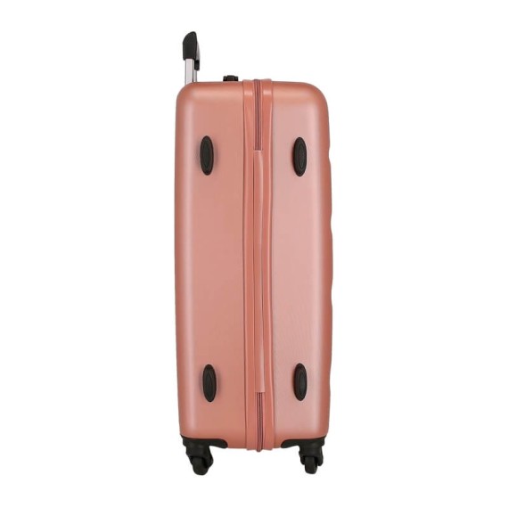Mala de Viagem / Trolley Médio 65cm 4R ROLL ROAD Flex Rosa Nude | Ref. 186.584946CB