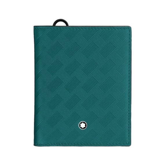 Carteira Compacta 6CC MONTBLANC Extreme 3.0 Turquesa/Preta | Ref. 238.131774
