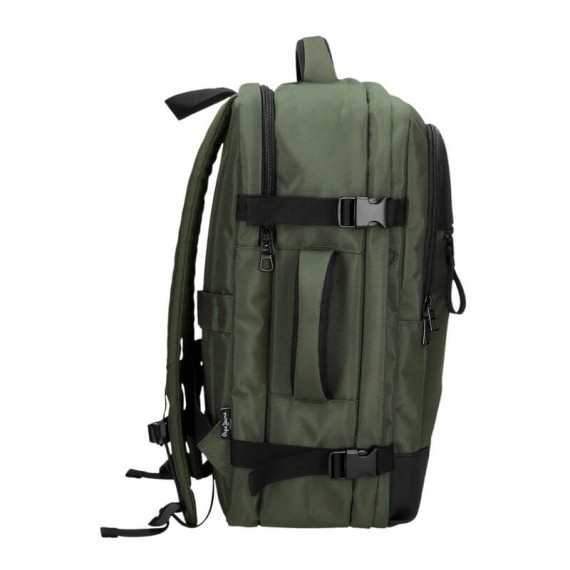Mochila de Viagem Portátil 15.6” Adapt. PEPE JEANS Bromley 24 Verde | Ref. 186.7062942