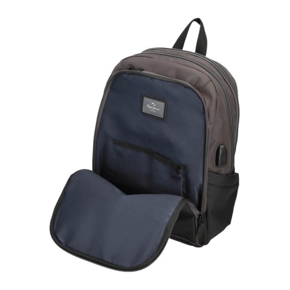 Mochila para Portátil 13.3” 2C Adapt. PEPE JEANS Stratford Cinza | Ref. 186.7042143