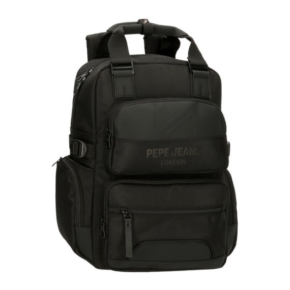 Mochila para Portátil 15” Adapt. PEPE JEANS Bromley 24 Preta | Ref. 186.7062341