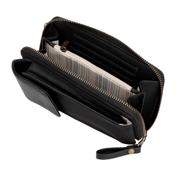 Carteira Bolsa e Porta Telemóvel PEPE JEANS Morgan Preta | Ref. 186.7925331