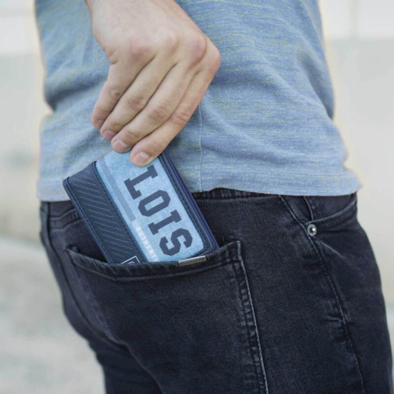 Carteira Horizontal 3CC LOIS Steller Azul | Ref. 237.20640101