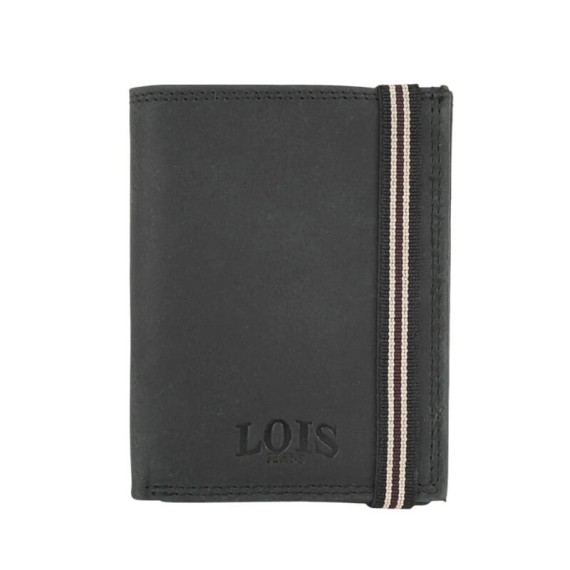 Carteira Vertical c/ Elástico 6CC LOIS Delray Preta | Ref. 237.20681801