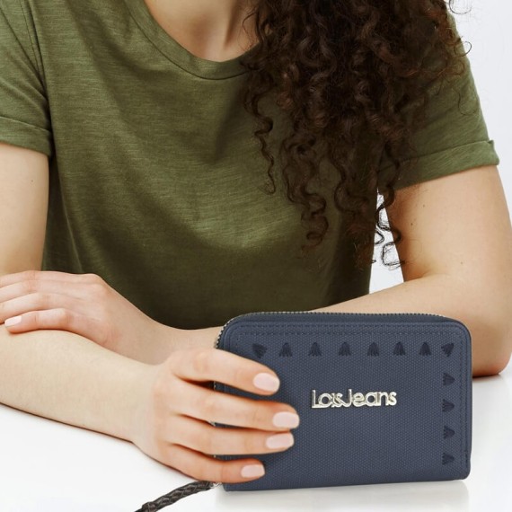 Carteira de Senhora com Fecho LOIS Indiana Azul | Ref. 237.32125101