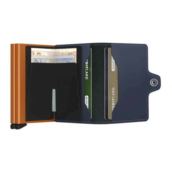 Carteira SECRID Twinwallet Matte Night Blue & Orange | Ref. 297.TM-NBO