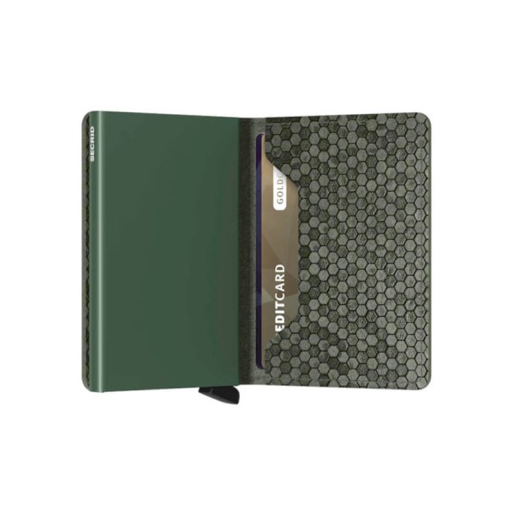 Carteira SECRID Slimwallet Hexagon Green | Ref. 297.SHE-G