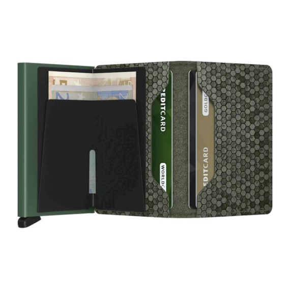 Carteira SECRID Slimwallet Hexagon Green | Ref. 297.SHE-G