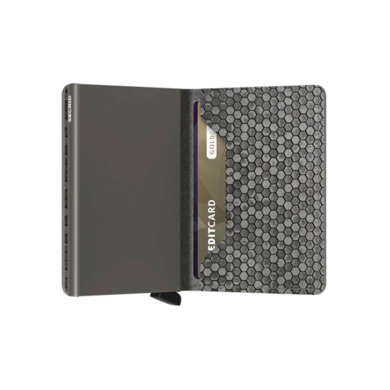 Carteira SECRID Slimwallet Hexagon Grey | Ref. 297.SHE-GY