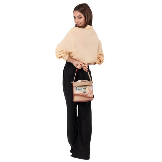 Anekke Mala / Bolsa de Traçar Peace & Love Flowers Camel | Ref. 280.38833-424