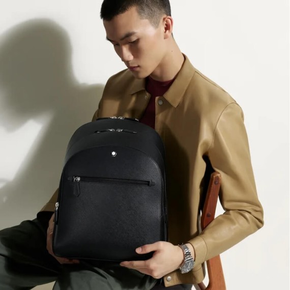 Mochila Média 3 Compart. MONTBLANC Sartorial Preta | Ref. 238.130275