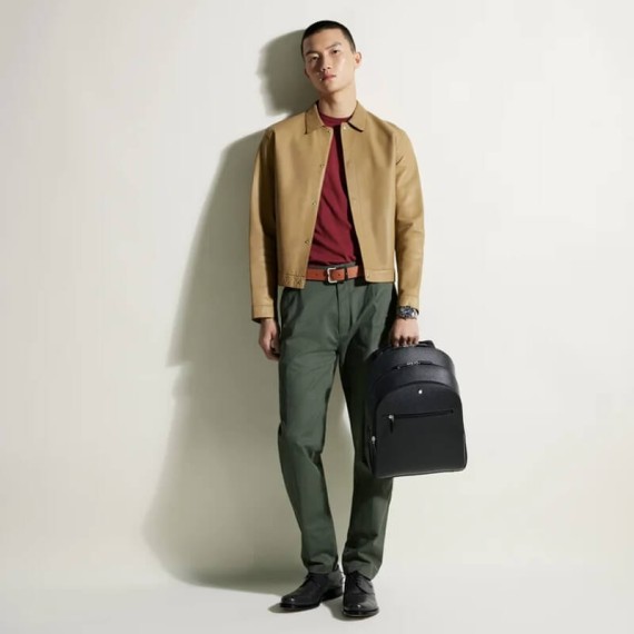 Mochila Média 3 Compart. MONTBLANC Sartorial Preta | Ref. 238.130275