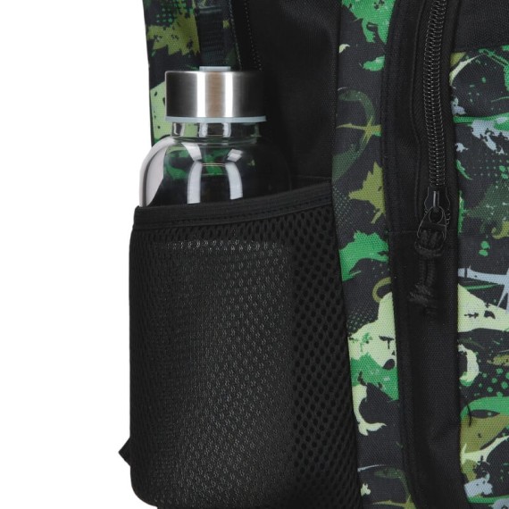 Mochila Escolar Adap. 44Cm 2C MOVOM Raptors Preta | Ref. 186.37726D1