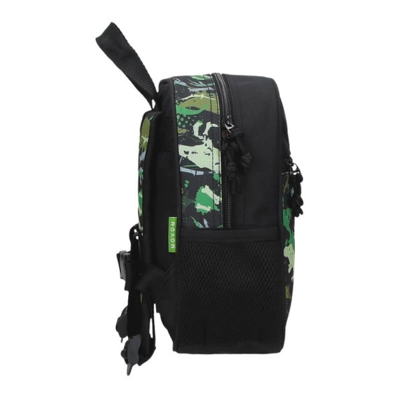 Mochila Pré-Escolar Adap. 25Cm MOVOM Raptors Preta | Ref. 186.37720D1