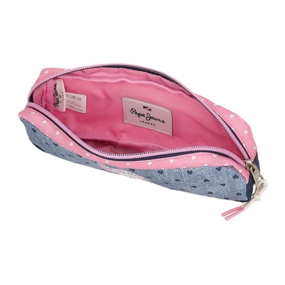 Estojo Escolar Retangular PEPE JEANS Noni Denim Multicolor | Ref. 186.6824021