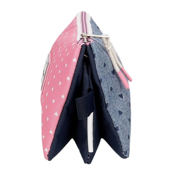 Estojo Escolar Triplo PEPE JEANS Noni Denim Multicolor | Ref. 186.6824321