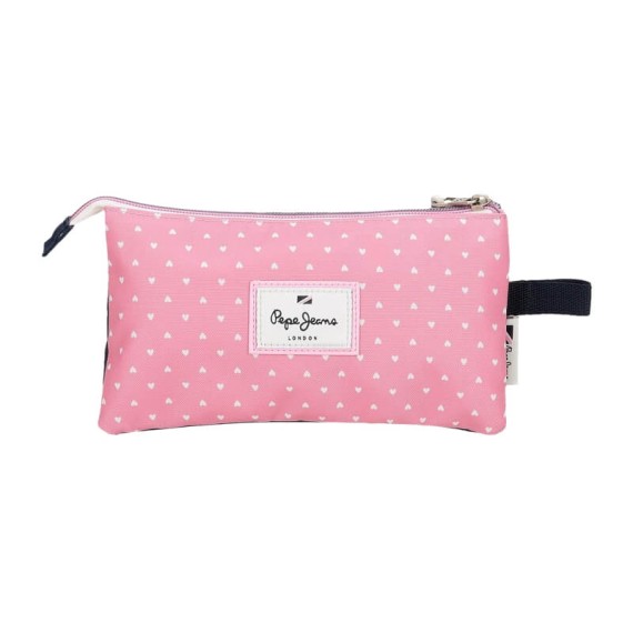 Estojo Escolar Triplo PEPE JEANS Noni Denim Multicolor | Ref. 186.6824321