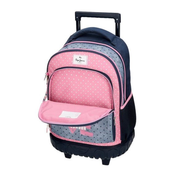 Mochila Escolar Compacta 2R PEPE JEANS Noni Denim Multicolor | Ref. 186.6822921